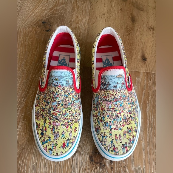 Vans Shoes - Vans X Wheres Waldo Classic Slip On Sneakers Shoes Womens Size 7.5